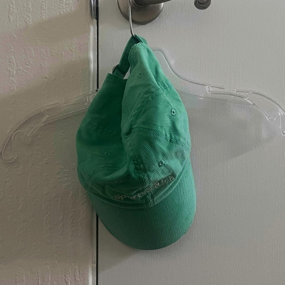 Sporty & Rich Emerald Green Corduroy Cap Hat - Picture 4 of 4